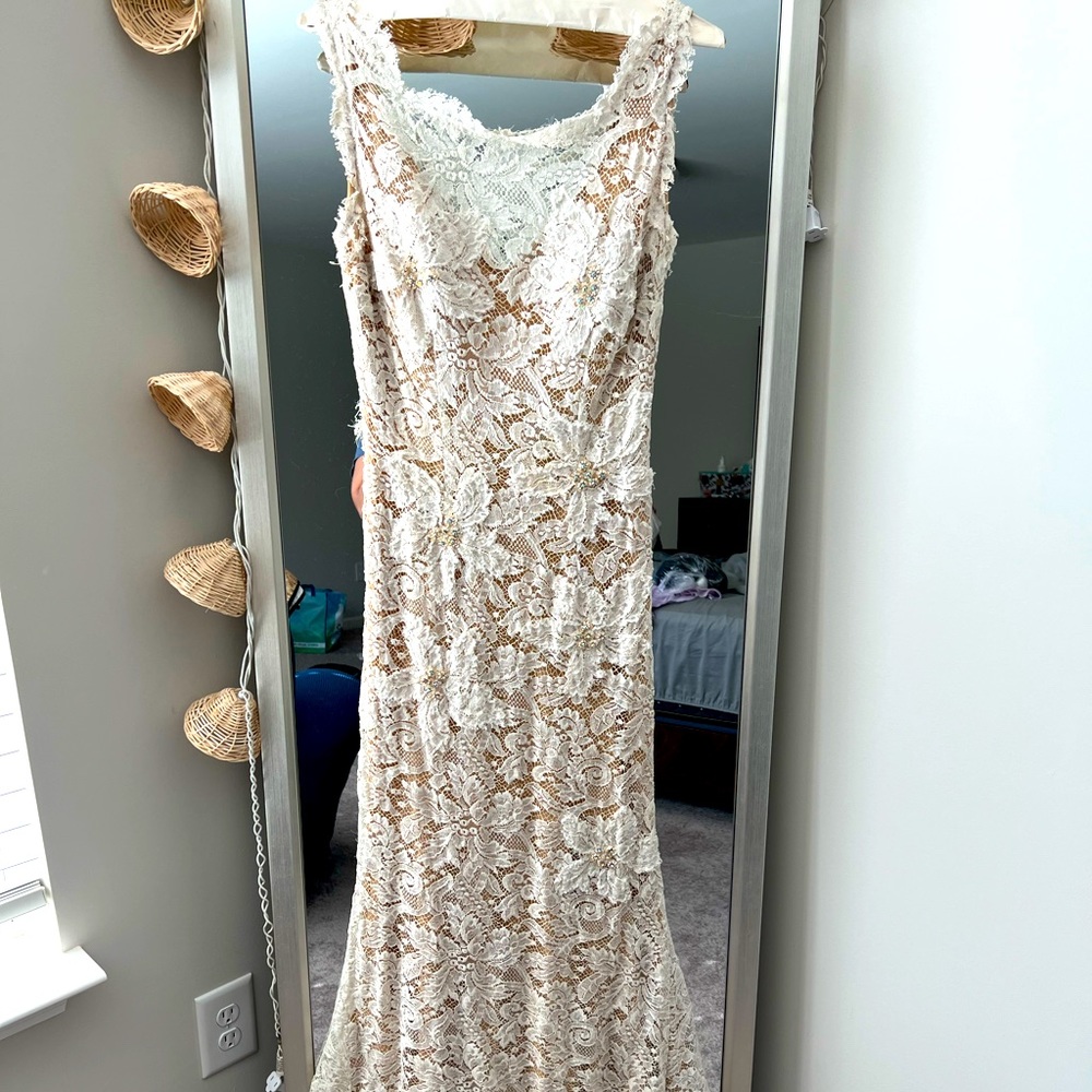 Jovani White formal dress